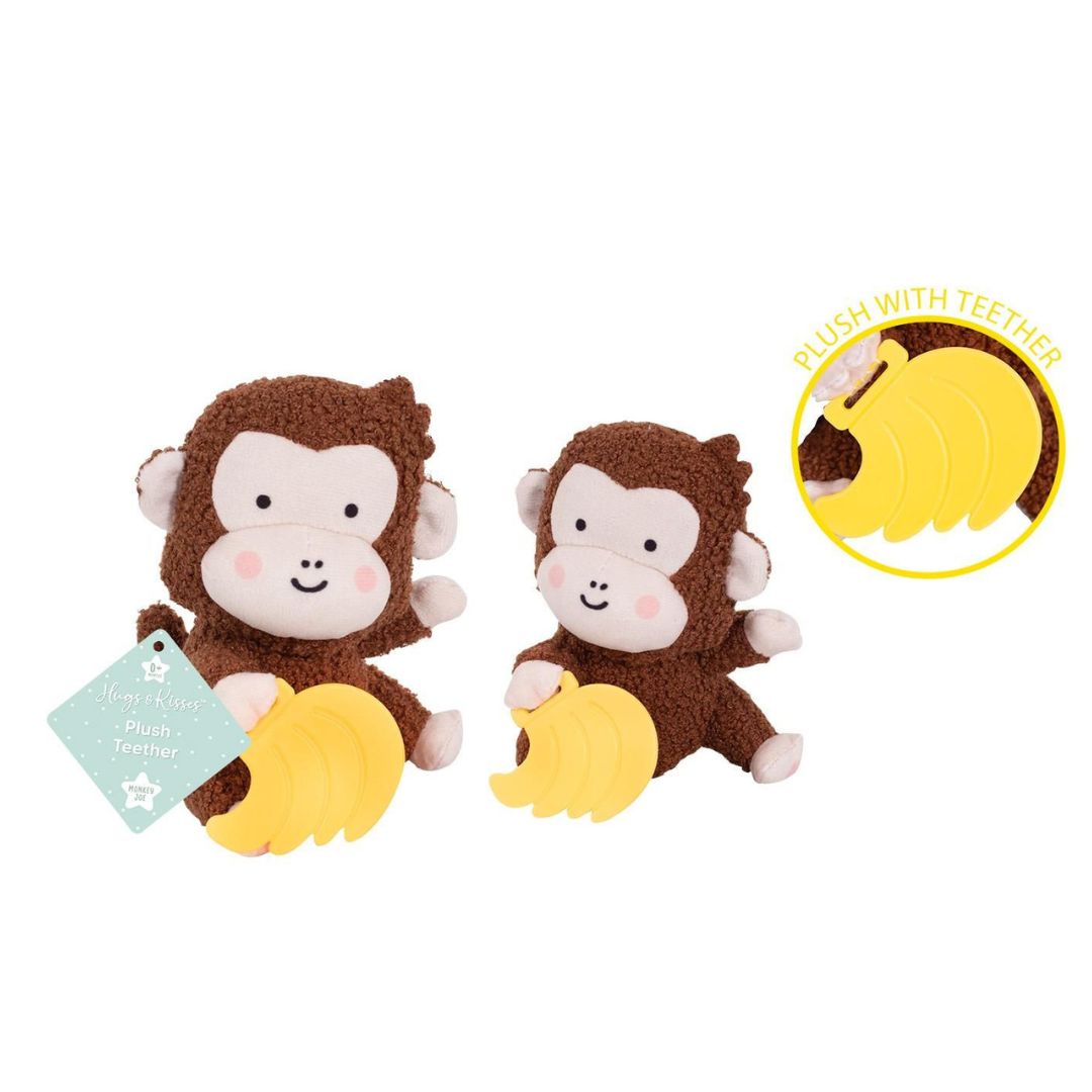 Hugs & Kisses Plush Monkey With Banana Teether